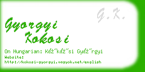 gyorgyi kokosi business card